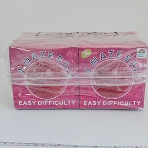 2 Pack Wanbosi Red Maze Ball 3D Puzzle Game Easy Difficulty Teens Adults NEW